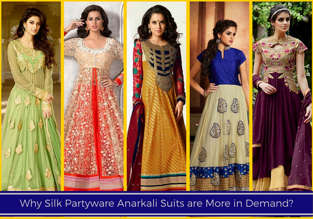 Silk Partyware Anarkali Suits