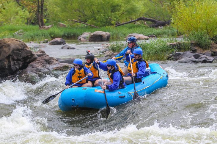 White Water River Rafting In The Summer